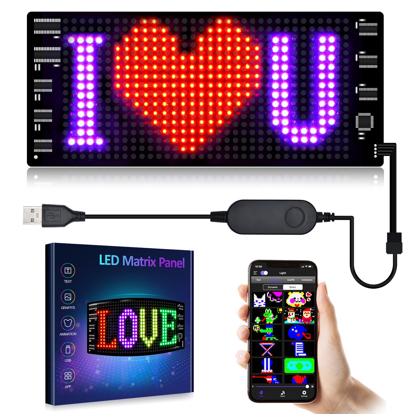 Programmable Car LED Sign LED Full-color