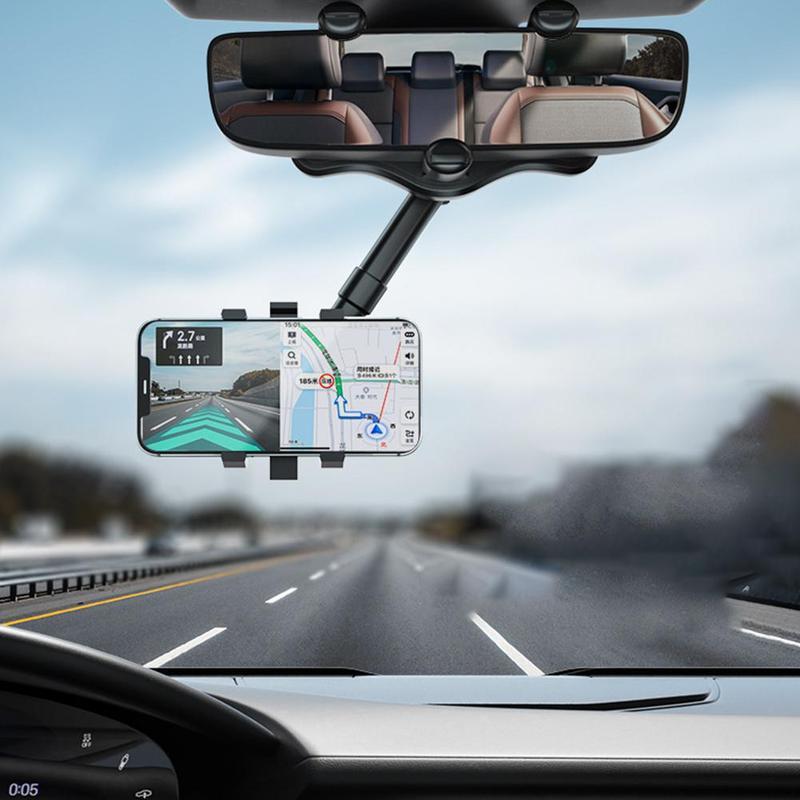 Rearview Mirror Phone Holder For Car Rotatable